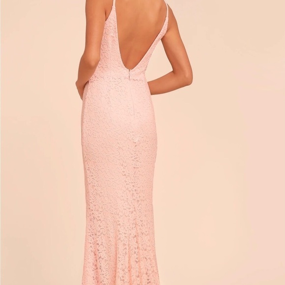 NWT new with tags lulu’s dress ephemeral allure peach lace xl sold out rare - Picture 2 of 16